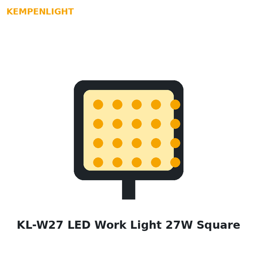 KL-W27 LED Work Light 27W Square